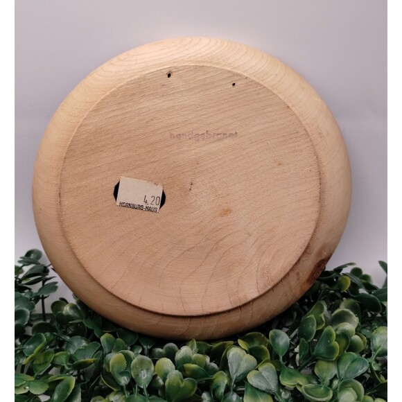 Rothenburg O D T Germany Plate Carved Painted Wood Mid Century MCM Barvaria Tags - Picture 2 of 4